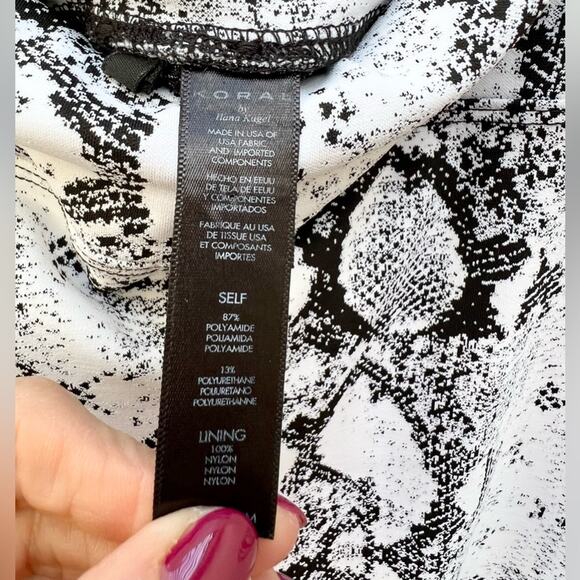 Koral python set bra and leggings gym workout black white small / medium - Picture 7 of 11